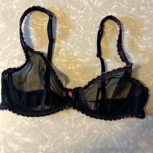 Agent Provocateur sheer black bra 36C (set avail)